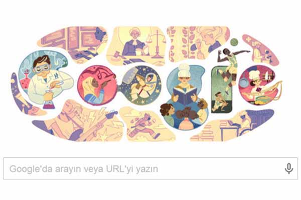Google 8 Mart Dünya Kadınlar Günü'nü doodle yaptı