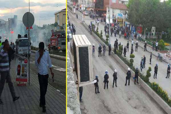 HDP'nin seçim irtibat bürosunun açılışında biber gazlı müdahale
