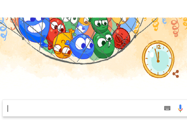 Google yeni yıla saatler kala sürpriz doodle hazırladı