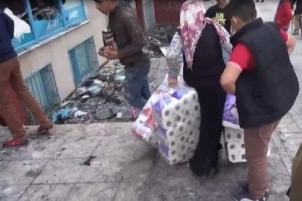 İstanbul'da market yağmalandı