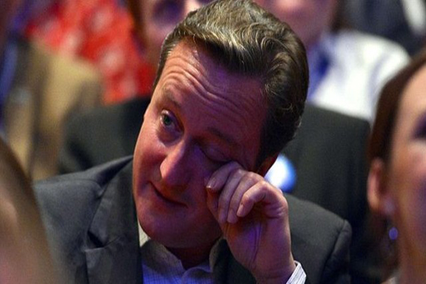 David Cameron gözyaşlarını tutamadı