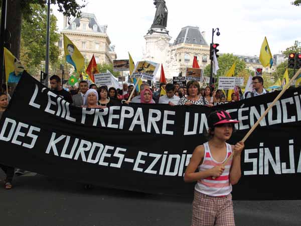 Fransa'da 6 bin kişilik Kobani eylemi