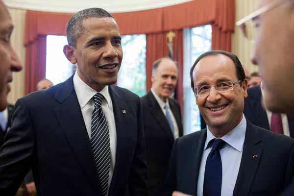 François Hollande, Barrack Obama ile görüştü