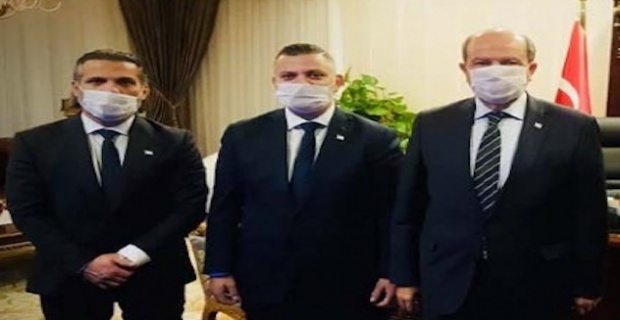 Cumhurbaşkanı Ersin Tatar, TTFF Başkanı Osman Ercen ve beraberindeki heyeti kabul etti