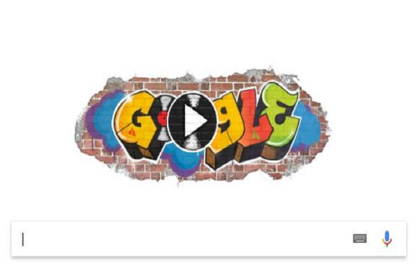 Google Hip Hop'un 44. yılı için doodle hazırladı