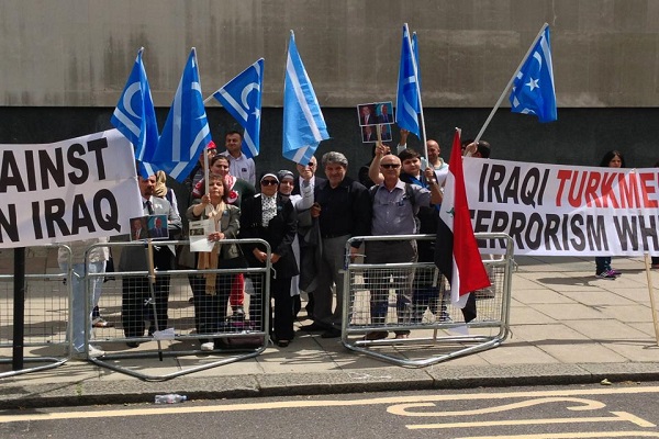 İngiltere Irak Türkmen Cephesi  protestosu