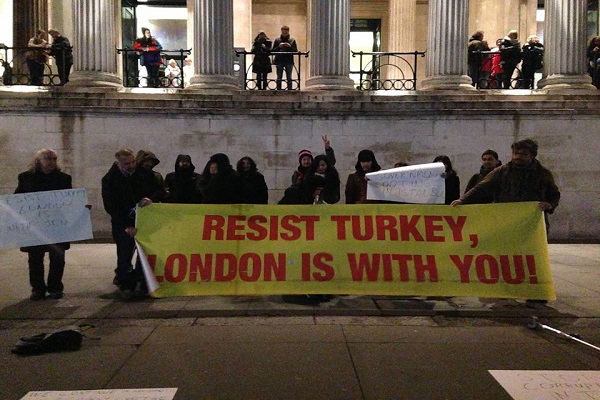 Taksim'deki hesap sorma eylemine Londra'dan destek