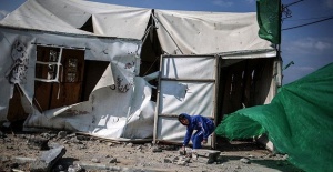 Gazze Şeridindeki çadırlar yakıldı