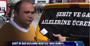 Kırşehir'de bir ticari taksi firması şehit ve gazi ailelerini ücretsiz taşıyor