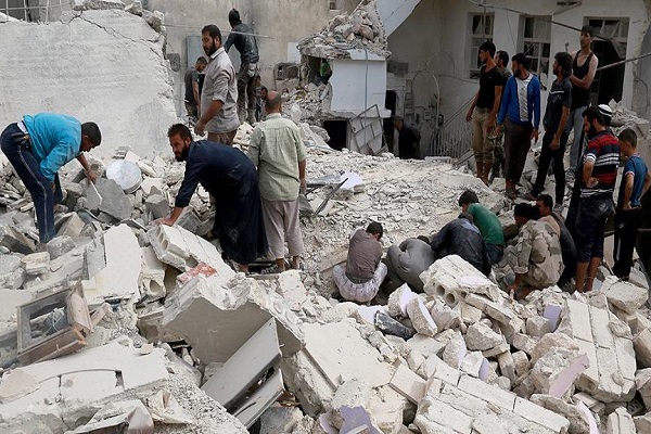 Halep'e yönelik hava saldırısı, çok sayıda ölü ve yaralı var