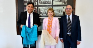 Birleşik Krallık Türkiye Büyükelçisi Jill Morris, Fethiye Belediye Başkanı Alim Karaca'ya ziyaret etti